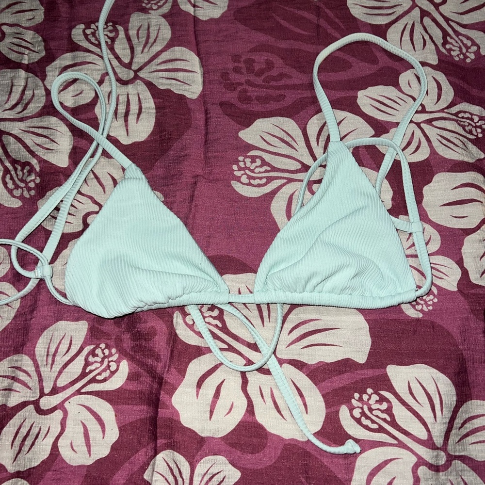 Tai Swim Light Blue Triangle Bikini Top